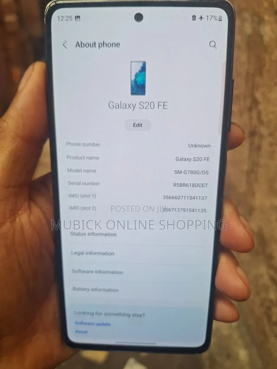 Samsung Galaxy S20 FE 128 GB Black
