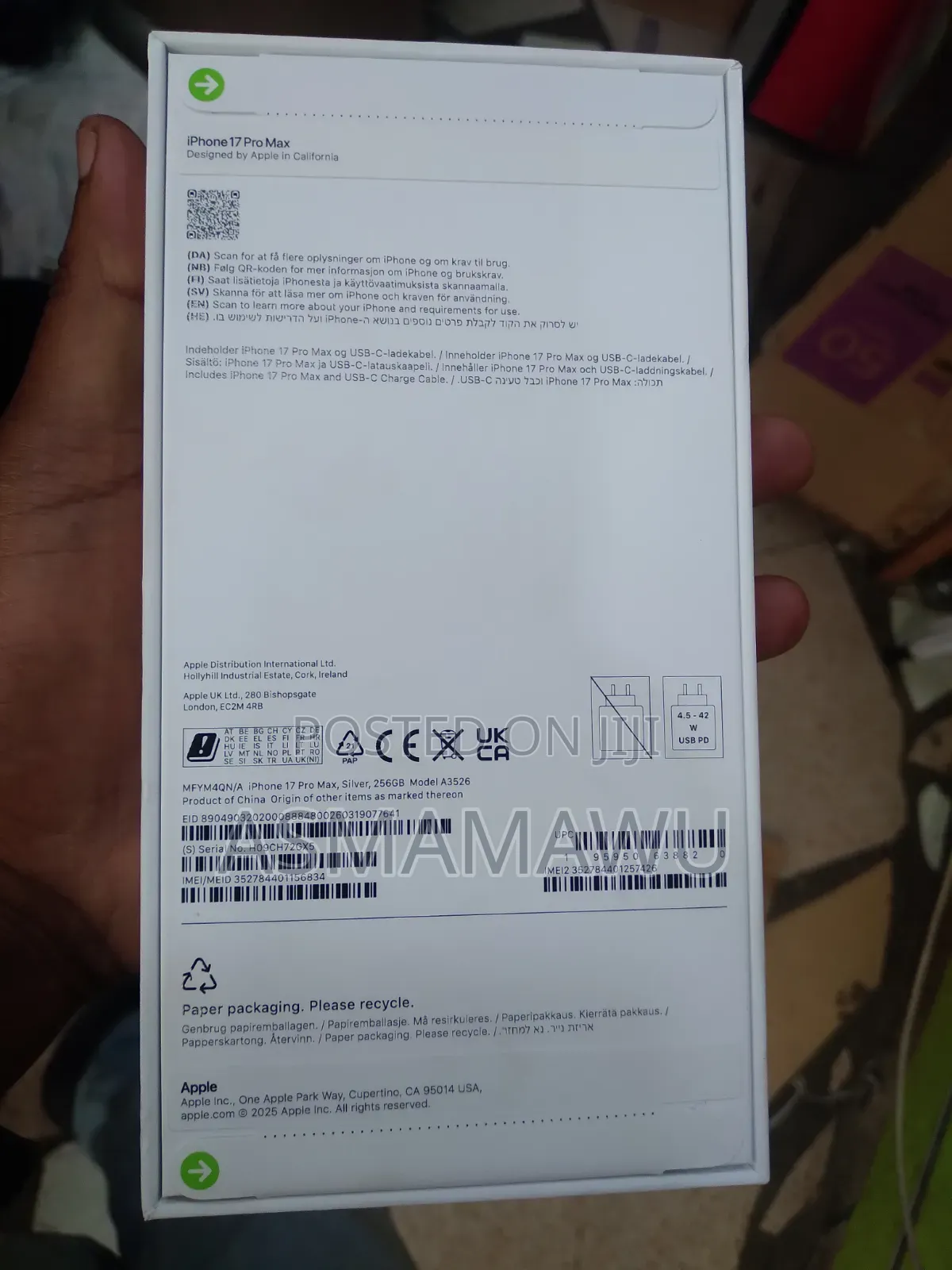 New Apple iPhone 17 Pro Max 256 GB Silver