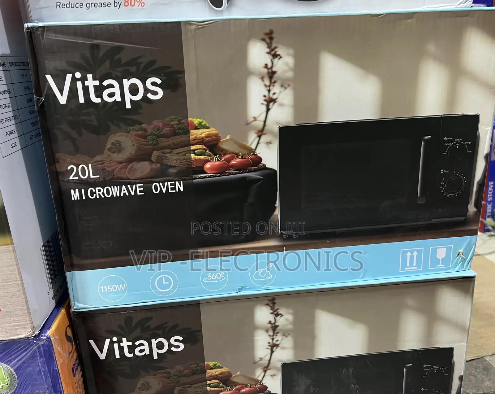 Vitaps Microwave Oven 20-Liter Featuring 1150W Power and 360° Heating