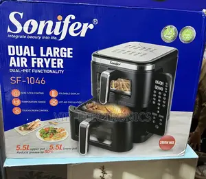 Sonifer Air Fryer Dual Large Dual 5.5L Cooking Powerful 2800W Maximum