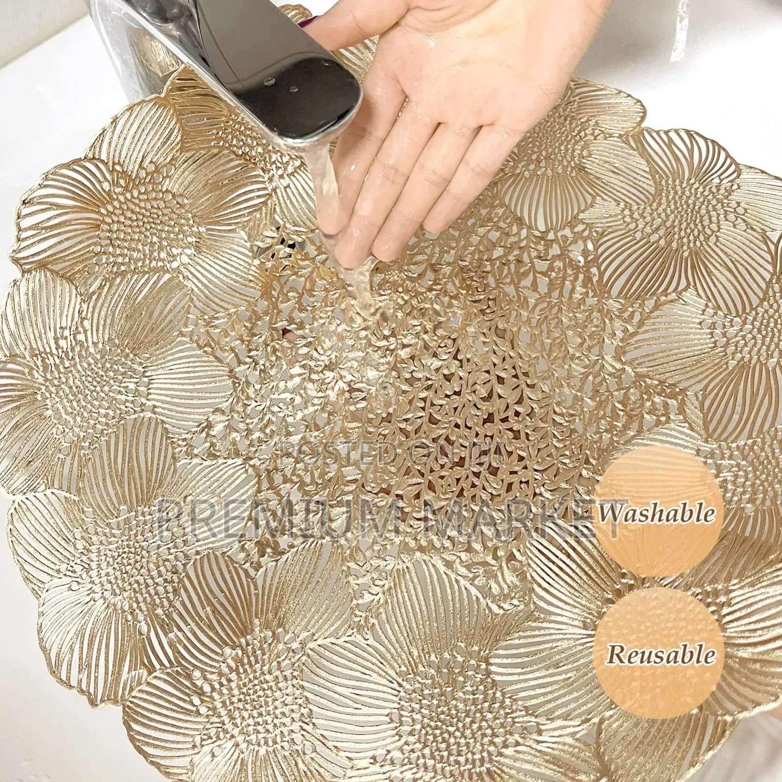 Table Mat Elegant Design ጥራት ያለዉ ክብ ዲዛይን የጠረጴዛ ምንጣፍ