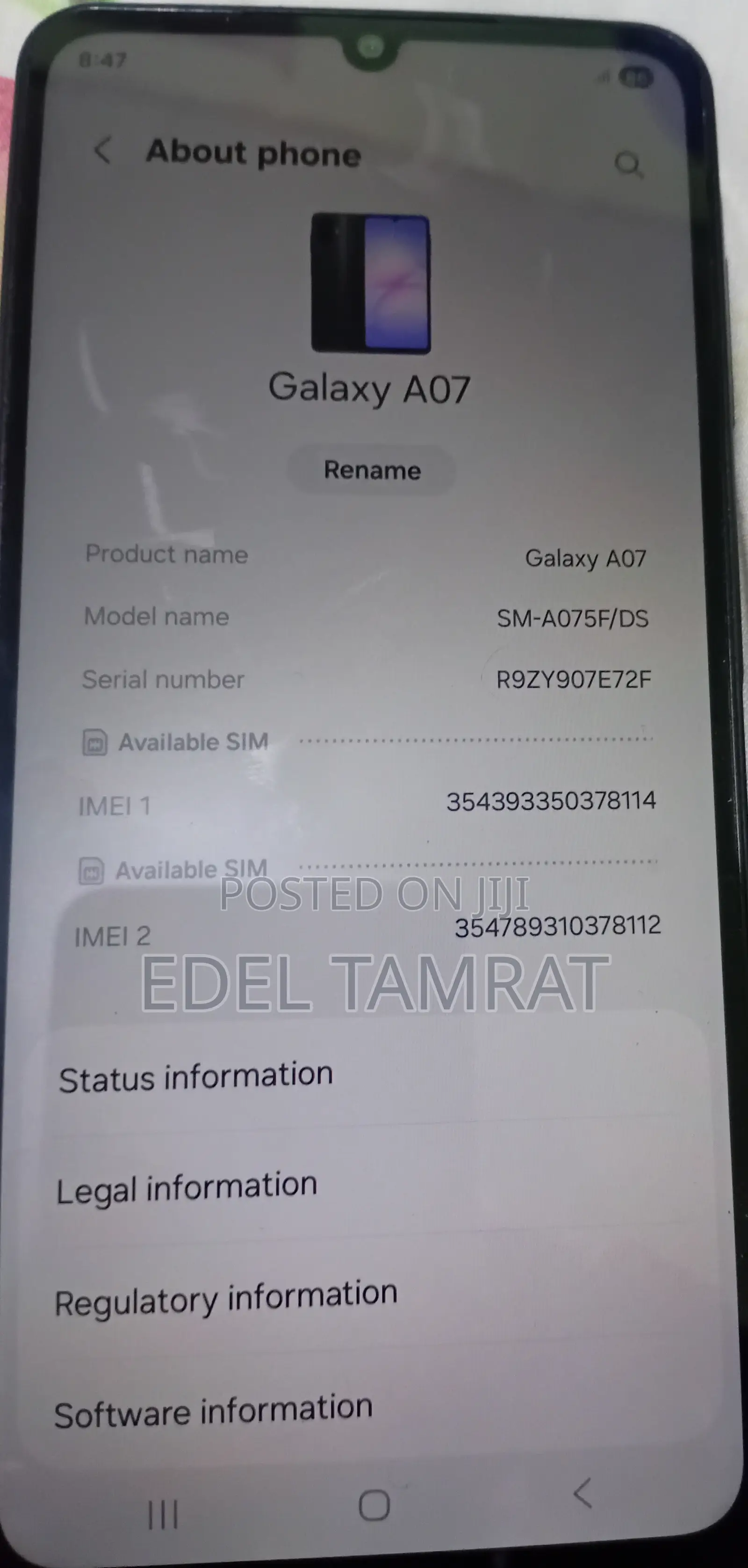 New Samsung Galaxy A07 4G 64 GB Black
