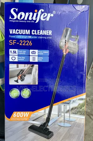 Sonifer Vacuum Cleaner Powerful 600W Pure Copper Motor, 1.5L Dust Cup