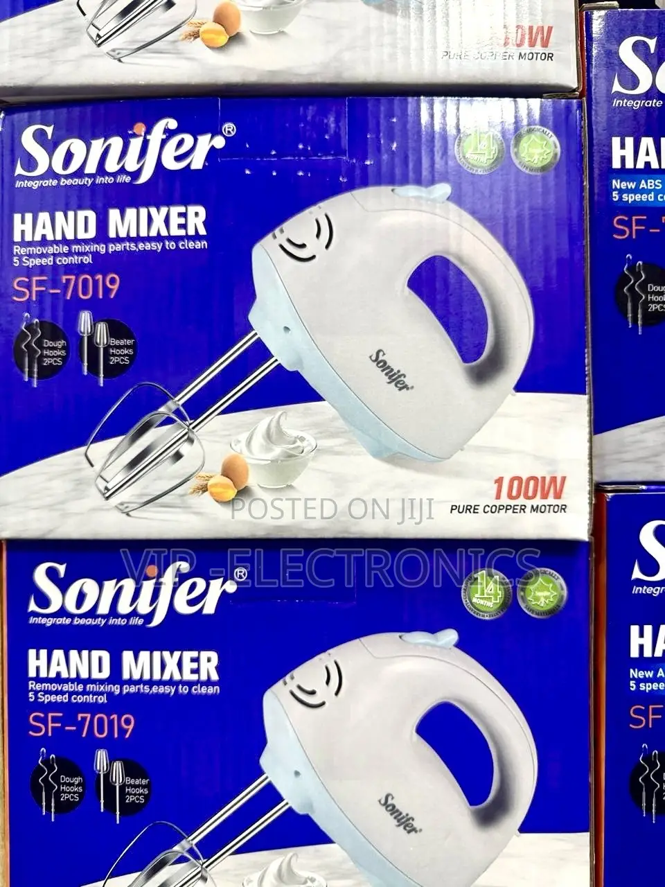 Sonifer Hand Mixer SF-7019 – 100W Pure Copper Motor ⚡🥣