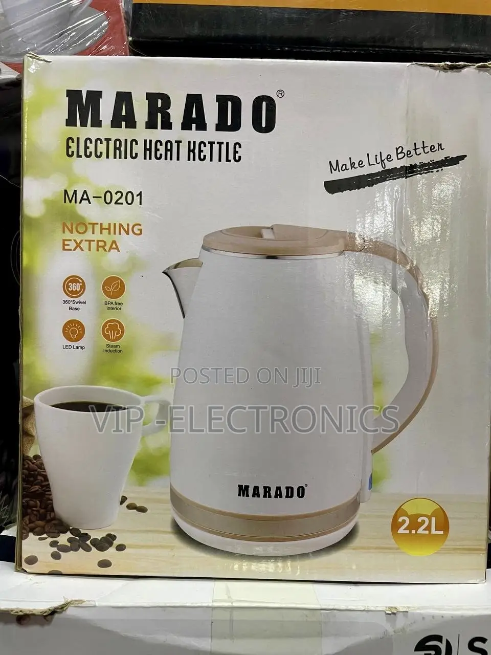 MARADO Electric Boiler Water Kettle MA-0201 – 2.2L 🔥