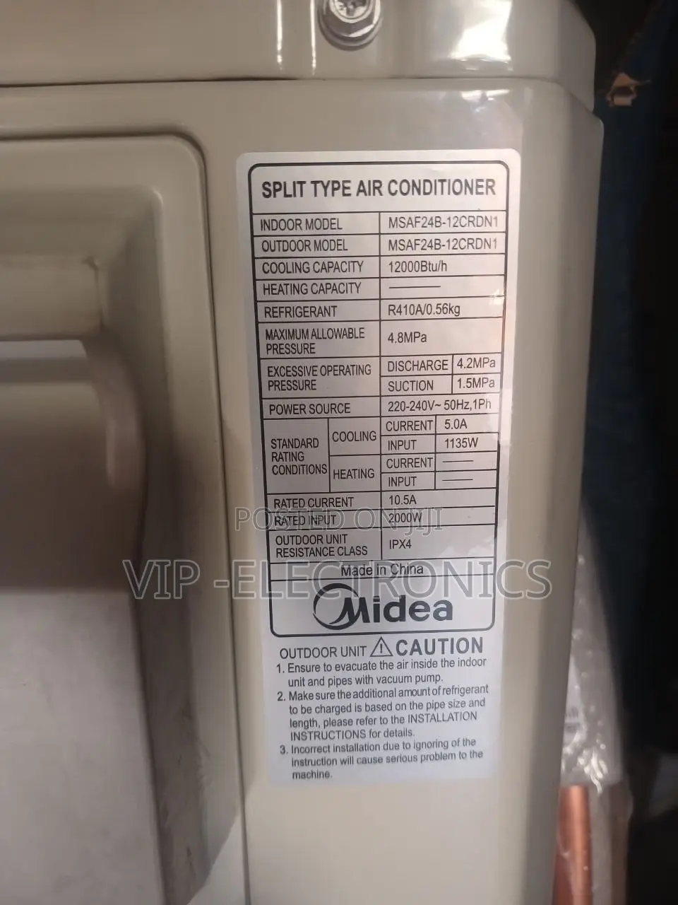 Midea Air Conditioner 12,000 BTU/h Cooling Capacity Designed