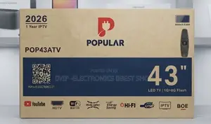 POPULAR TV 43 Inch Android New 2026 Model Smart LED Double Glass 🔥📺