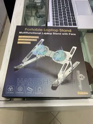 🔥Portabl Laptop Fan and Stand   ✅