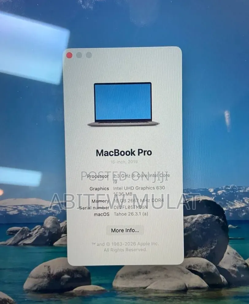 New Laptop Apple MacBook Pro 2019 64GB Intel Core i9 SSD 1T