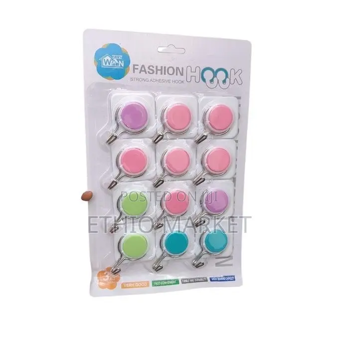 Plastic Stainless Steel Hexagon Adhesive Hook