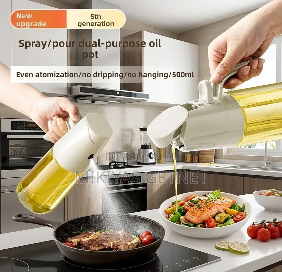 2in 1 Oil Spray and Dispenser Bottle