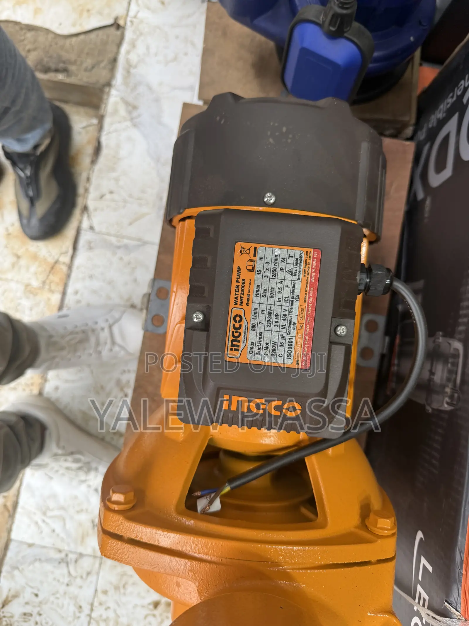 Ingco Peripheral Water Pump (Model MH220068 / 2.2kW or 3.0 HP).