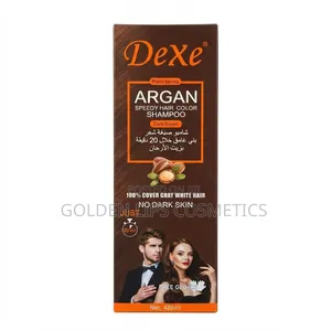 Dexe Argan Speedy Dark Brown Hair Color Shampoo 420ml