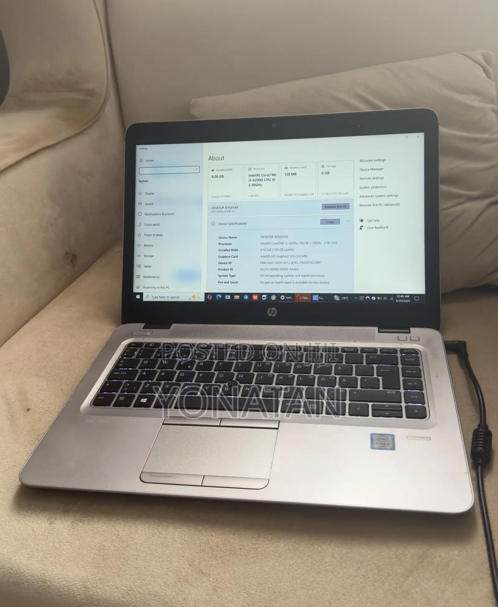 Laptop HP EliteBook 840 8GB Intel Core i5 HDD 1T