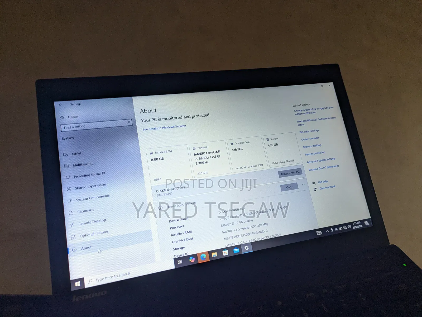 Laptop Lenovo ThinkPad T450 8GB Intel Core i5 SSD 512GB
