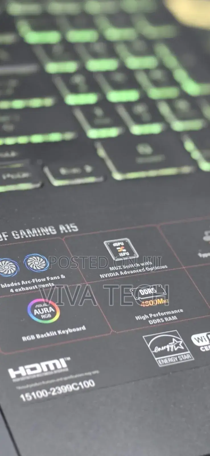 New Laptop Asus TUF Gaming A15 16GB AMD Ryzen 7 SSD 512GB