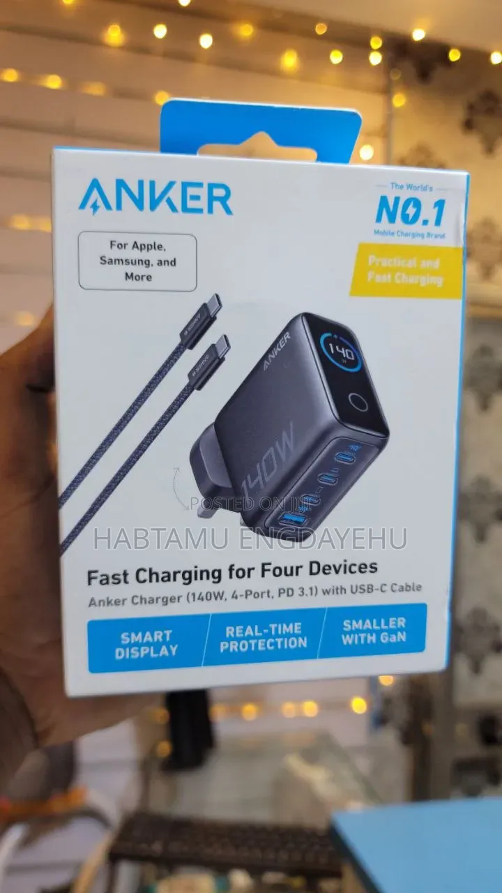 ⚡ ANKER 140W 4-Port GaN Charger | Brand New