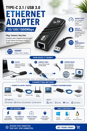 Ethernet USB Adapter