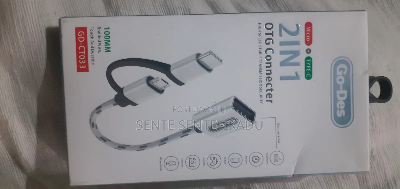 Go-Des 2-in-1 OTG Cable (Type-C + Micro USB)