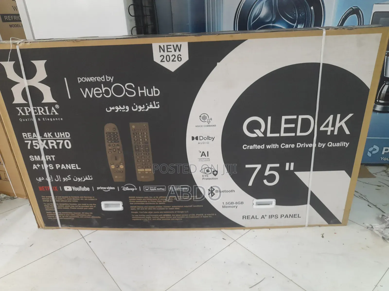 Xperia Smart Qled TV 75 Inch 4k Webos Hub  Framless 2026 Hifi Speaker