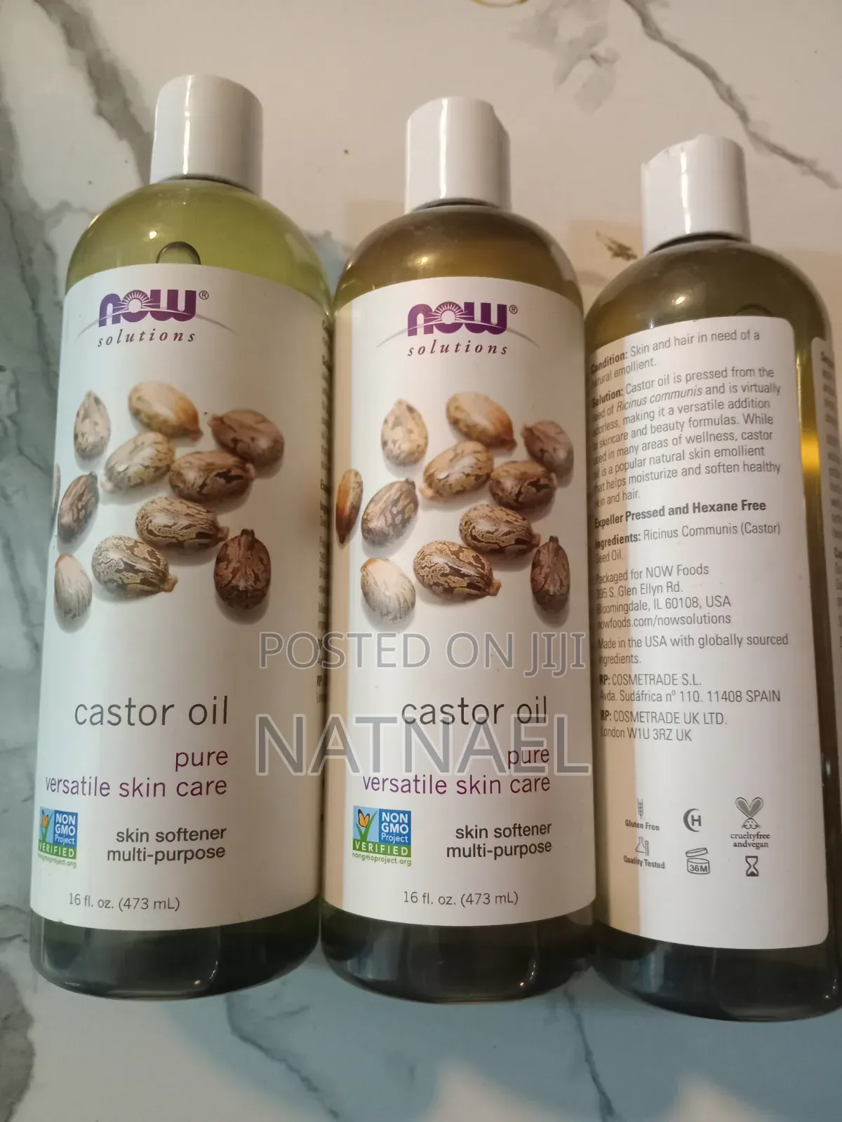 NOW Organic Castor Oil 100% Pure Cold-Pressed Organic Hexane-Free
