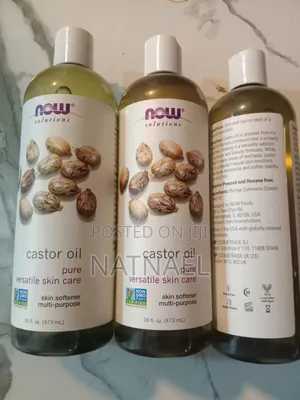 NOW Organic Castor Oil 100% Pure Cold-Pressed Organic Hexane-Free