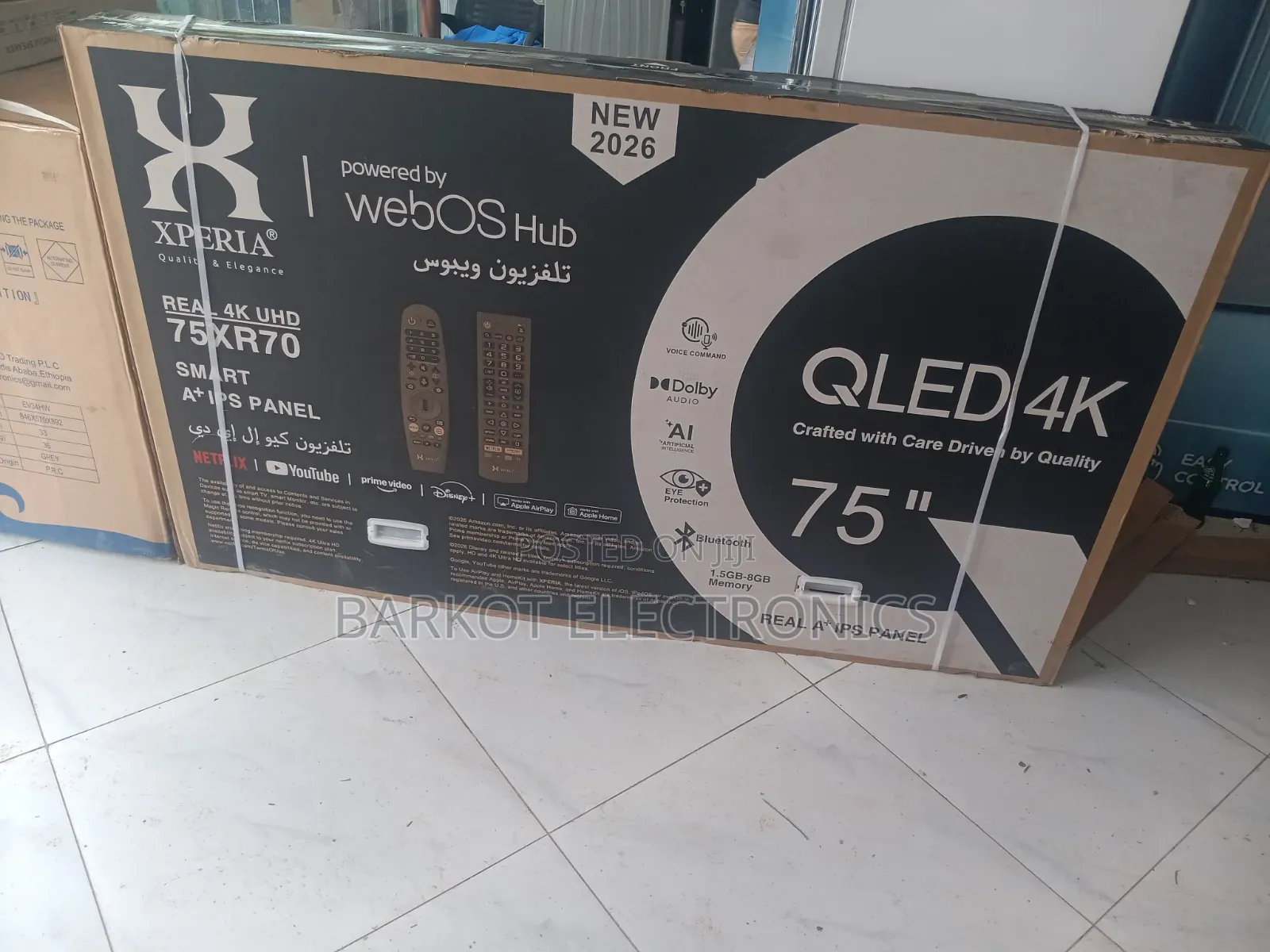 Xperia Smart Qled TV 75 Inch 4k Uhb 2026 Model Framless Hi-Fi Speaker