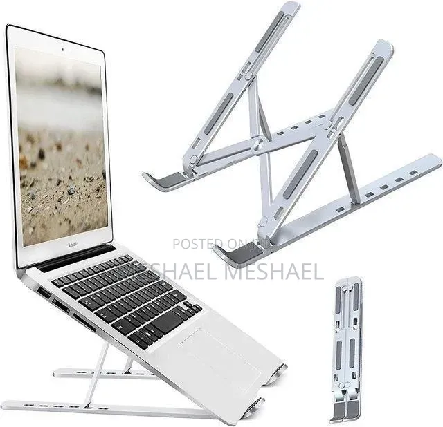 ✅ Foldable Height Adjustable Metal Frame Laptop Stand 💻
