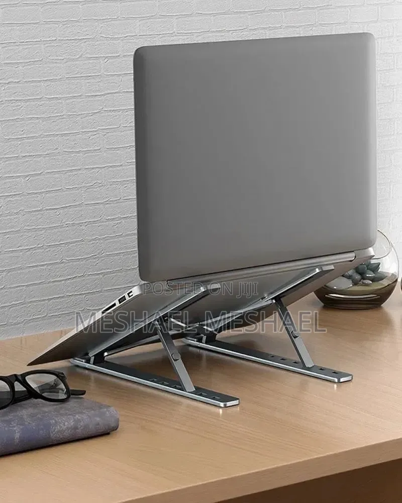 ✅ Foldable Height Adjustable Metal Frame Laptop Stand 💻