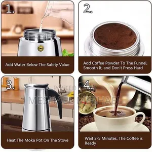 ✅ Stainless Steel Espresso Maker
