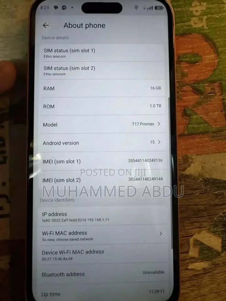 Mobile Phone 1 TB Orange