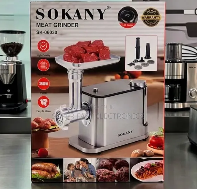 Sokany Electric Meat Grinder 3600W – Heavy Duty Stainless Steel Food