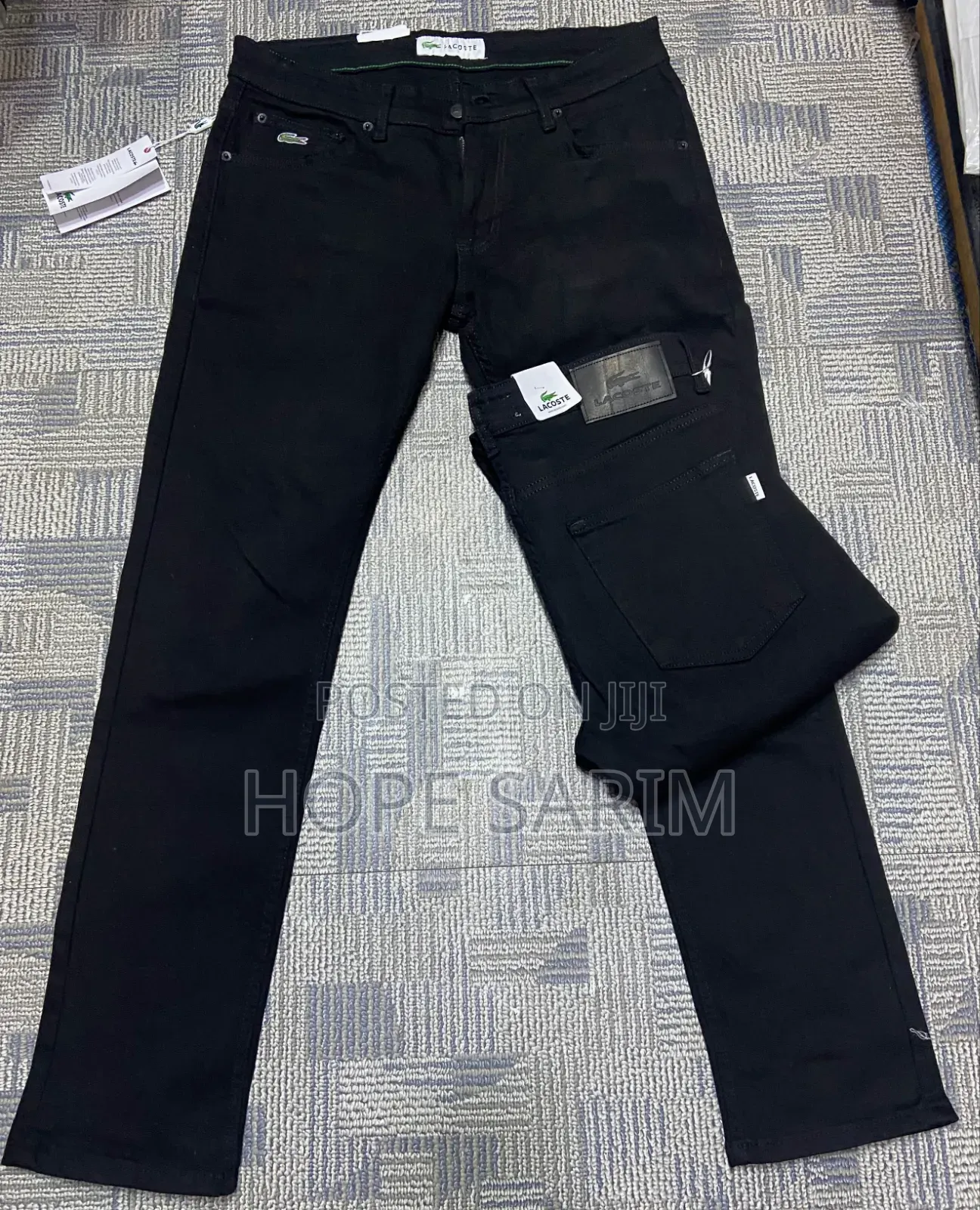 Brand New Lacoste Black Slim-Fit Jeans