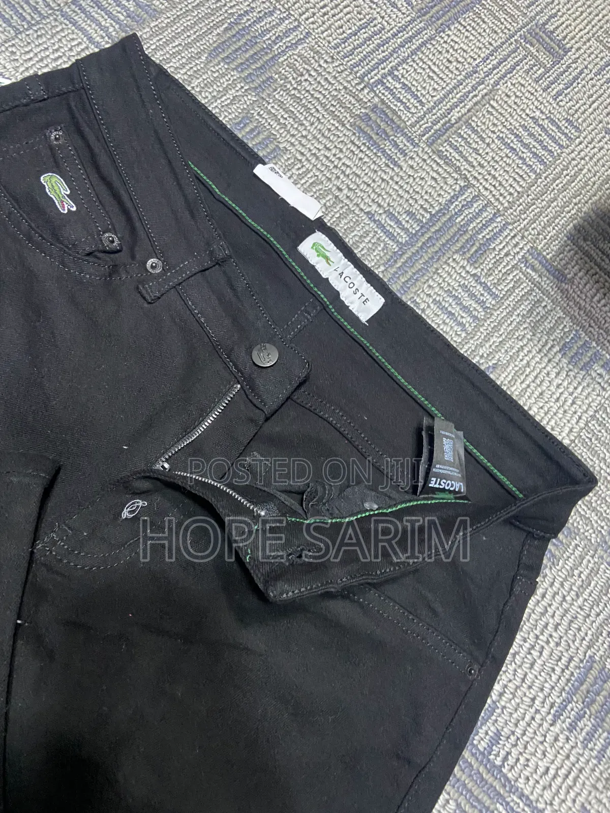 Brand New Lacoste Black Slim-Fit Jeans
