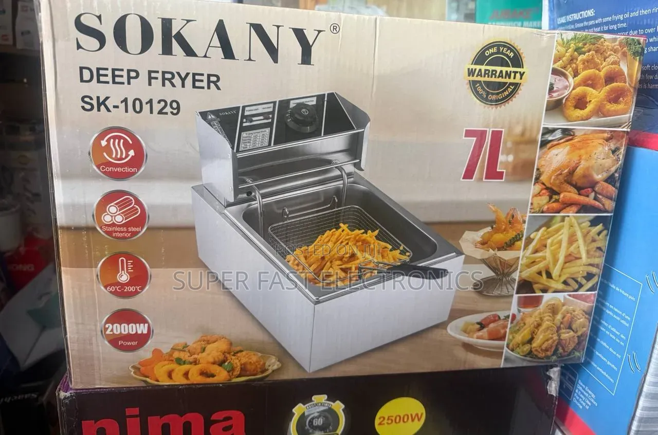 Sokany Deep Fryer 7L Large Capacity  (2000W) – Stainless Steel