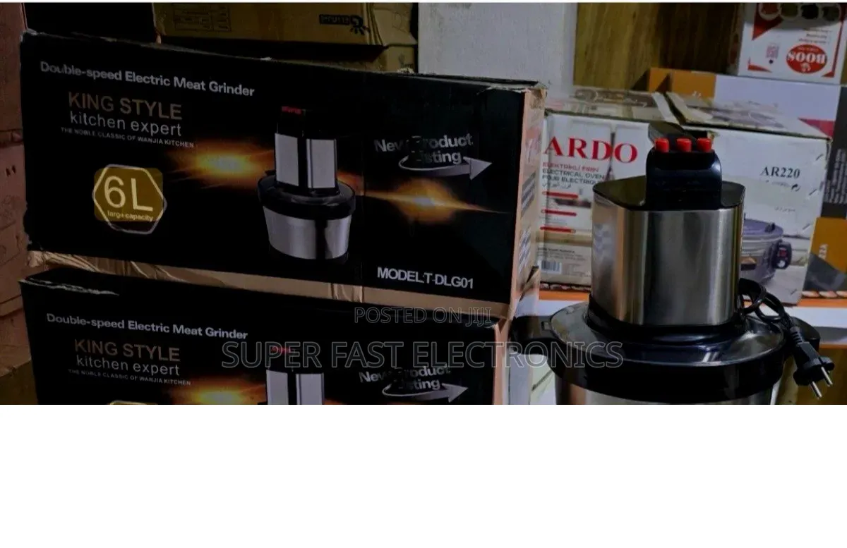 KING STYLE 6L Double-Speed Electric Meat Grinder & Food Processor