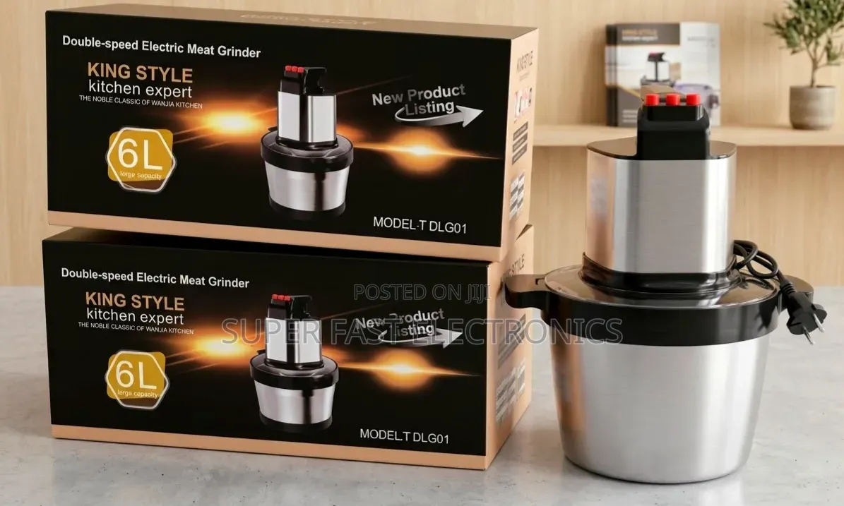 KING STYLE 6L Double-Speed Electric Meat Grinder & Food Processor
