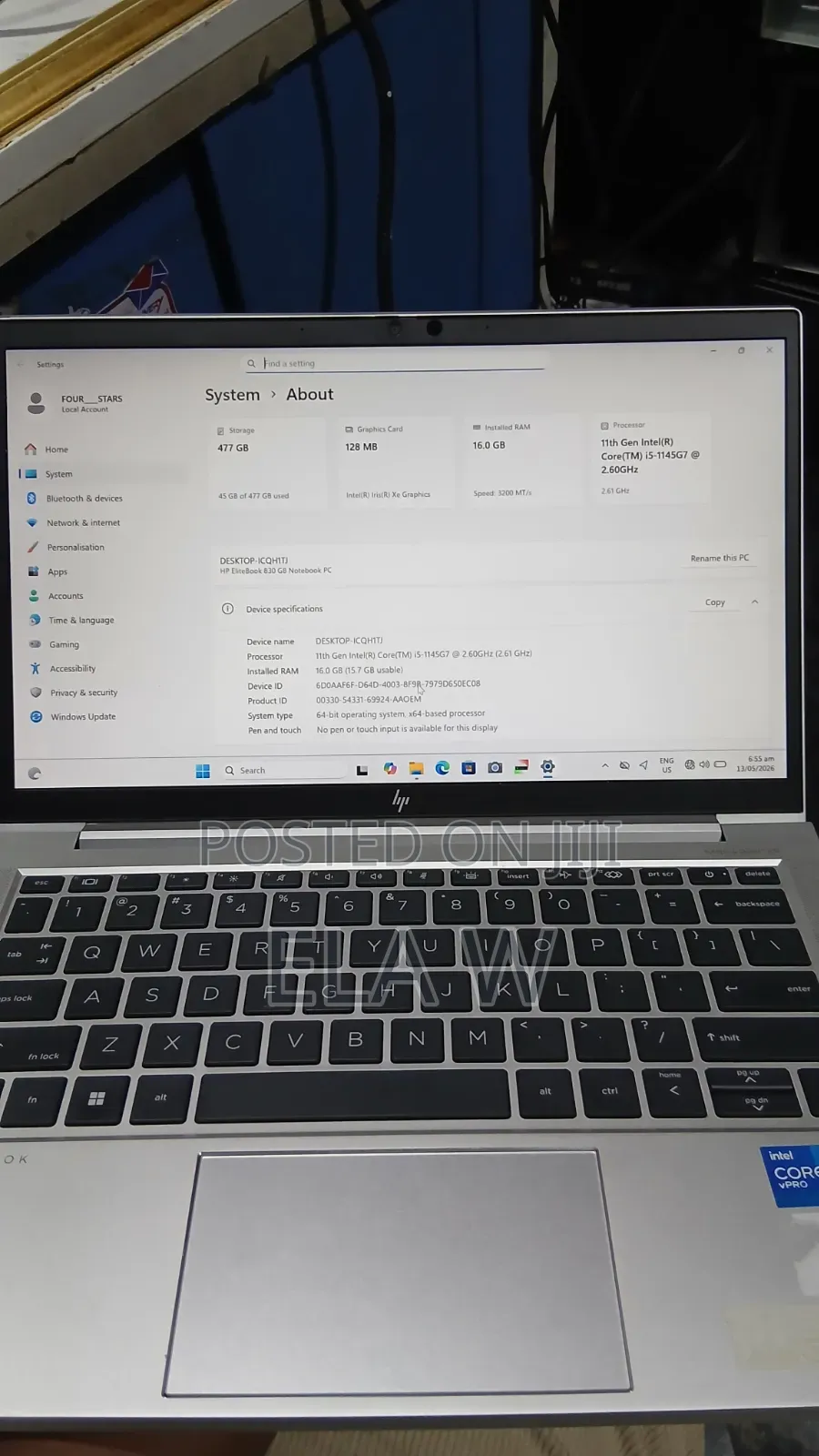 New Laptop HP EliteBook 830 G8 16GB Intel Core i5 SSD 512GB