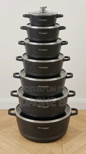 Rosenberg Cookware Set ባለ 7 ሮዝንበርግ ሴራሚክ ድስት