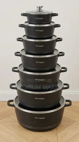 Rosenberg Cookware Set ባለ 7 ሮዝንበርግ ሴራሚክ ድስት