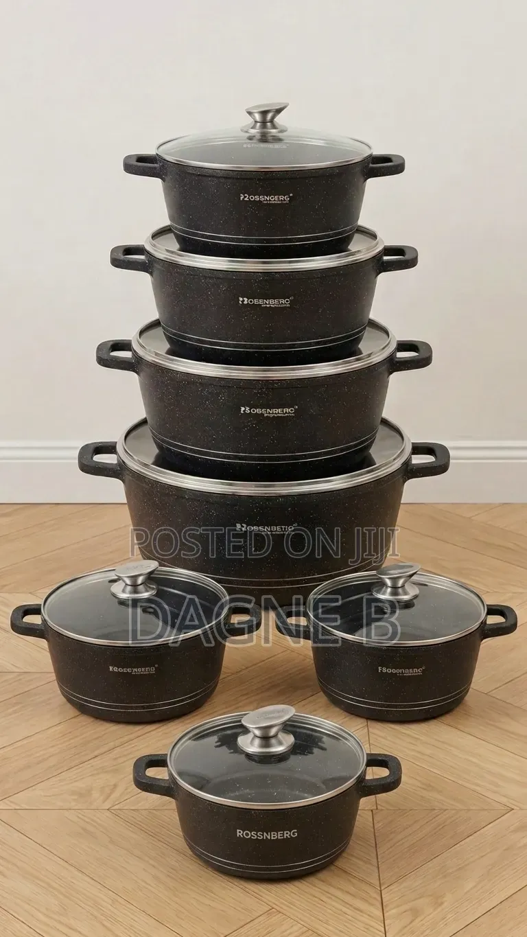 Rosenberg Cookware Set ባለ 7 ሮዝንበርግ ሴራሚክ ድስት