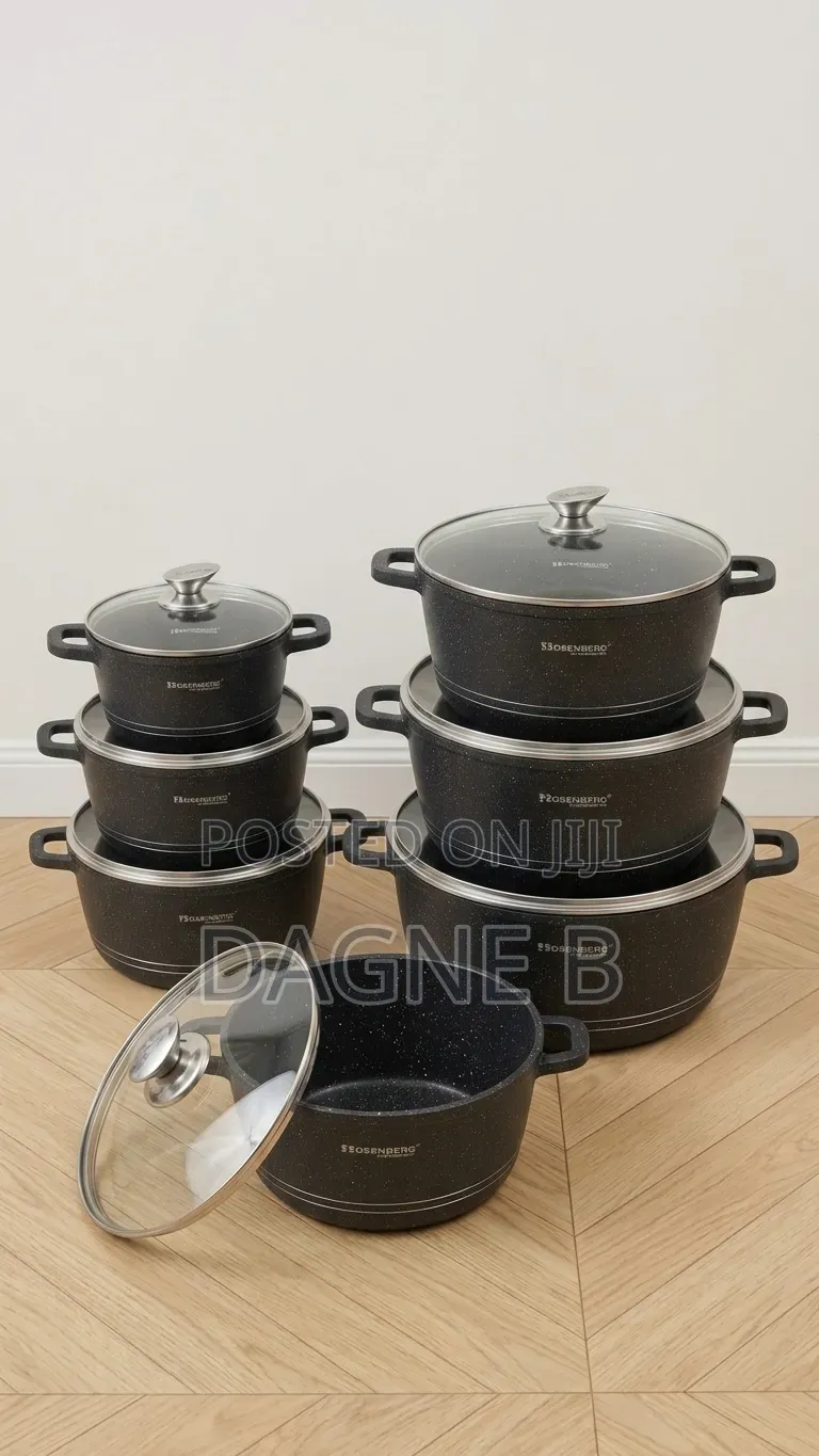 Rosenberg Cookware Set ባለ 7 ሮዝንበርግ ሴራሚክ ድስት
