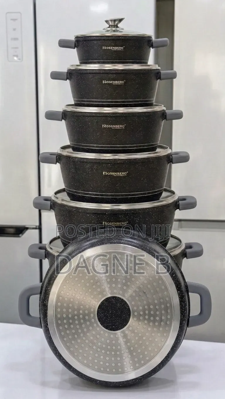 Rosenberg Cookware Set ባለ 7 ሮዝንበርግ ሴራሚክ ድስት