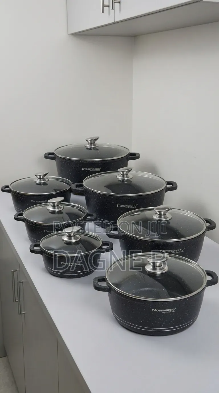 Rosenberg Cookware Set ባለ 7 ሮዝንበርግ ሴራሚክ ድስት