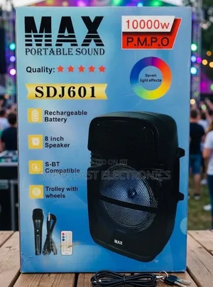 MAX Portable Speaker System — 10,000W P.M.P.O