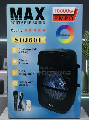 MAX Portable Speaker System — 10,000W P.M.P.O