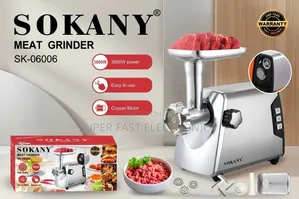 SOKANY Meat Grinder SK-06006 Heavy-Duty Electric  – 3800W Copper Motor