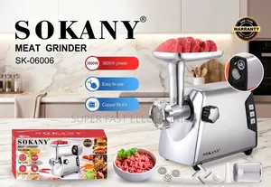 SOKANY Meat Grinder SK-06006 Heavy-Duty Electric  – 3800W Copper Motor