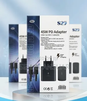 ኦሪጅናል 45w S25 Pd Fast Charger With USB-C to USB-C 5a Cable