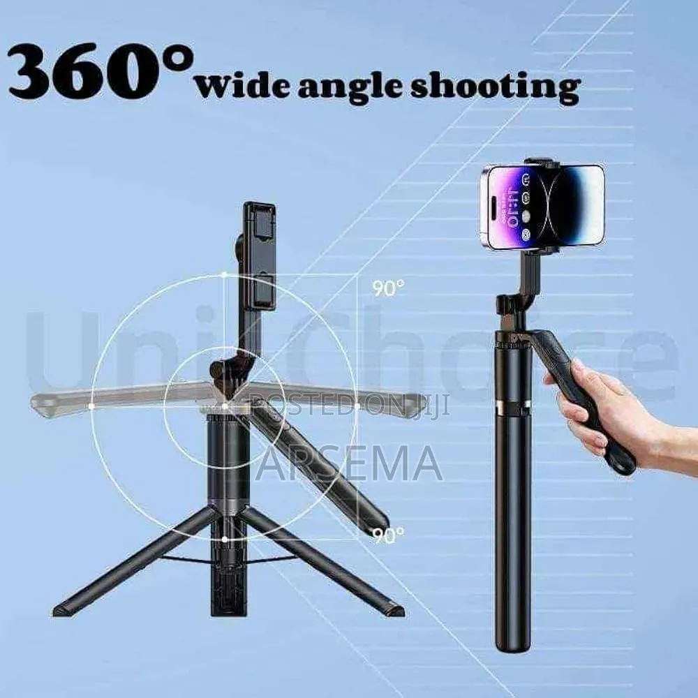 R16D 1.7M Selfie Stick With Tripod & Grip Handle